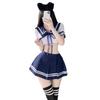 Manyan Sexy JK Uniform Suit: Split Short-Sleeved Pleated Skirt with Bow