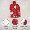  1pc Acrylic Love Note for Husband - 'to My Husband' Desktop Decoration with Romantic Messages, Red Heart & Tree Design, Perfect Gift From Wife 