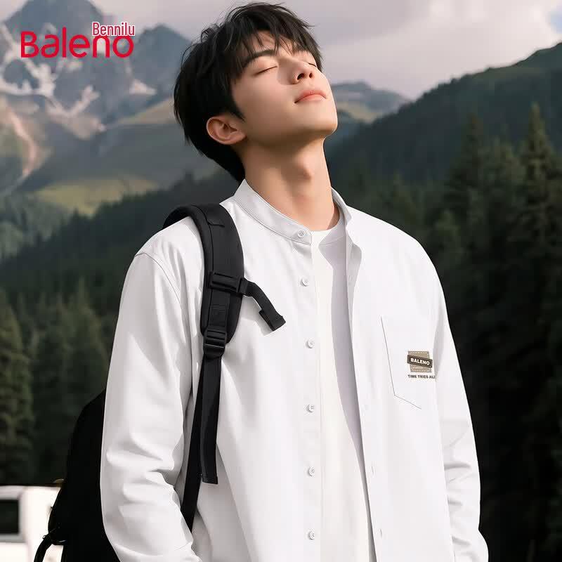 Baleno Men s Retro Henley Long Sleeve Casual Shirt XL