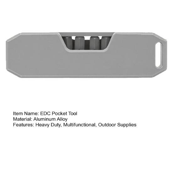 1 Set Metal EDC Pocket Tool Heavy Duty Aluminum Alloy