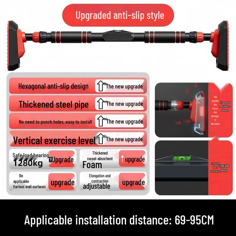 WEZHO Punch-Free Doorway Pull-Up Bar