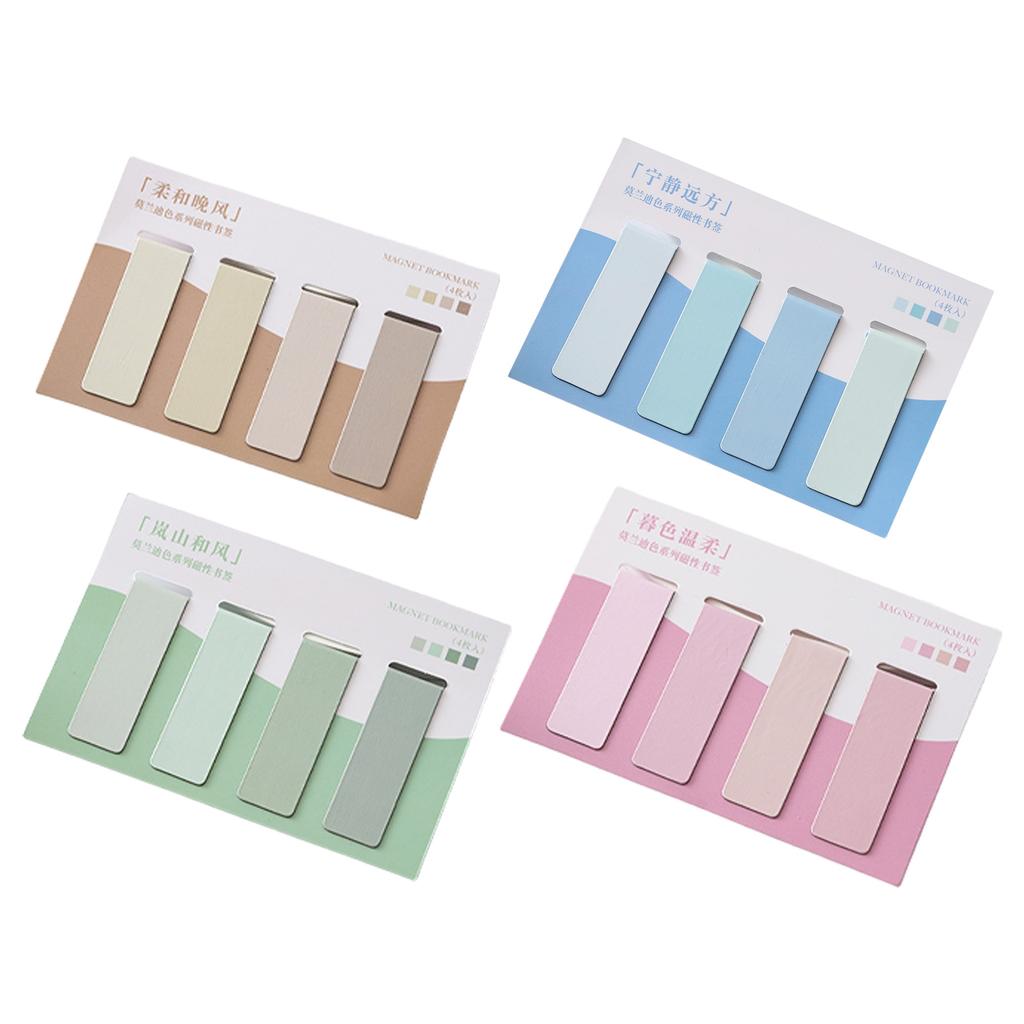 4 Stück Magnetische Lesezeichen Buchseitenhalter Magnetischer Buchseitenclip für Lehrer Schüler Buchliebhaber Erwachsener Kind Lesehilfe