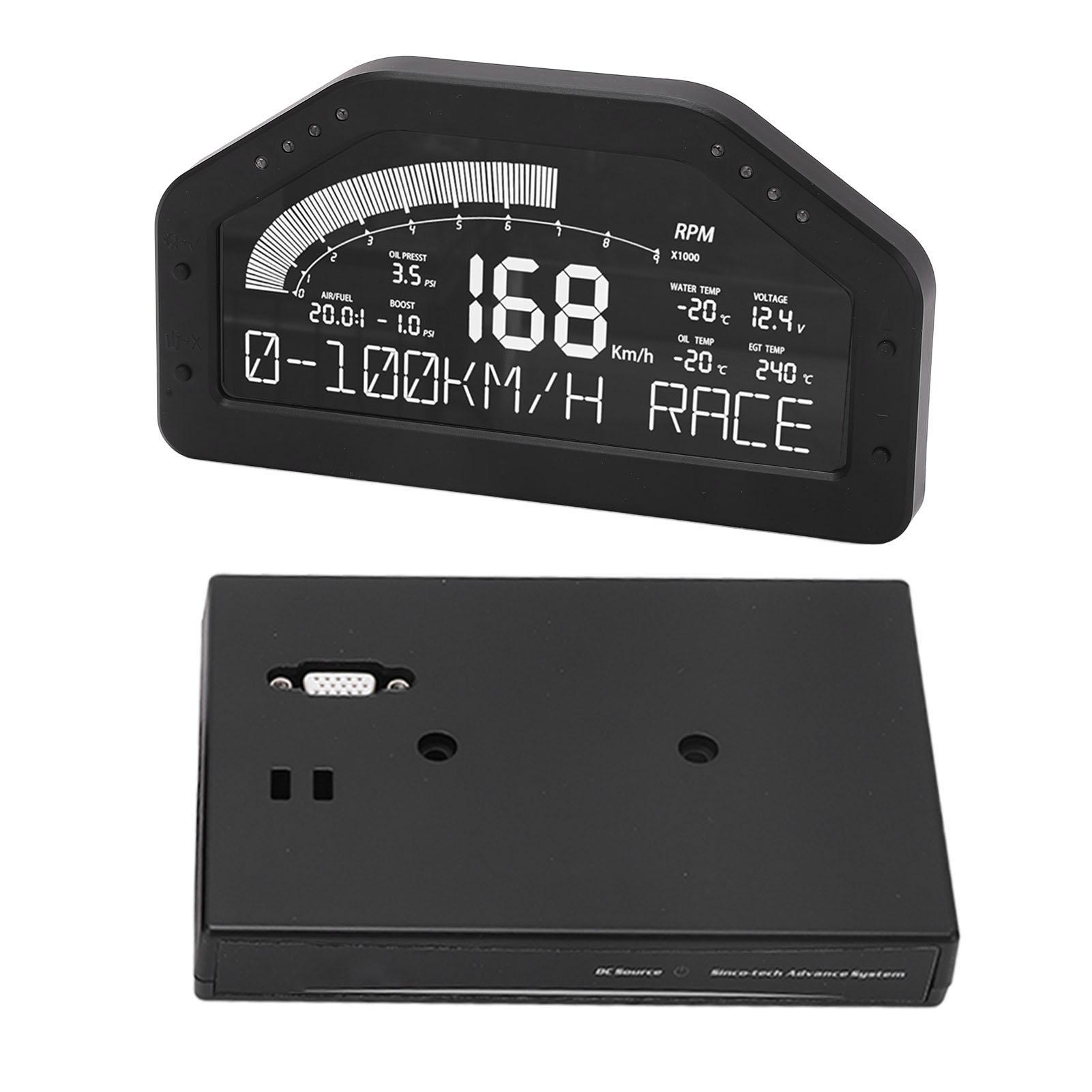 

Автомобільна багатофункціональна гоночна панель приладів DO926NB Точна 9В до 16В Водонепроникна з 7-колірною підсвіткою для 12В автомобілів