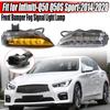 Pair Front Bumper Lower Turn Signal Fog Light For Infiniti Q50 Sport 2014-2020
