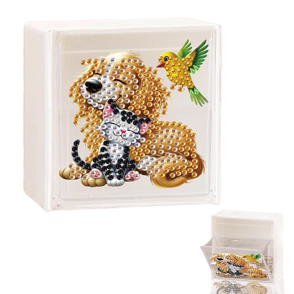 Diamond Art Organizer Box Plastic Wall Mount Organizer Diamond Painting Storage Box for Kitchen Bathroom Bedroom