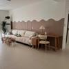 Soft Upholstered Headboard Felt Wall Sticker: Anti-collision Decorative Wall Guard for Bedroom