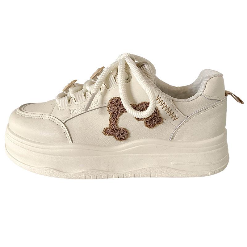 

FY-099 niche DIY accessories board shoes women s shoes 2025 spring new leather casual shoes little white shoes round head 40