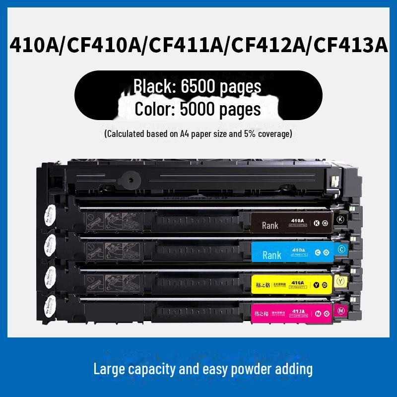Gezhige Toner Cartridge for HP: Compatible with M477fdw, CF410A, M452, M377DW, and M452dw Models.