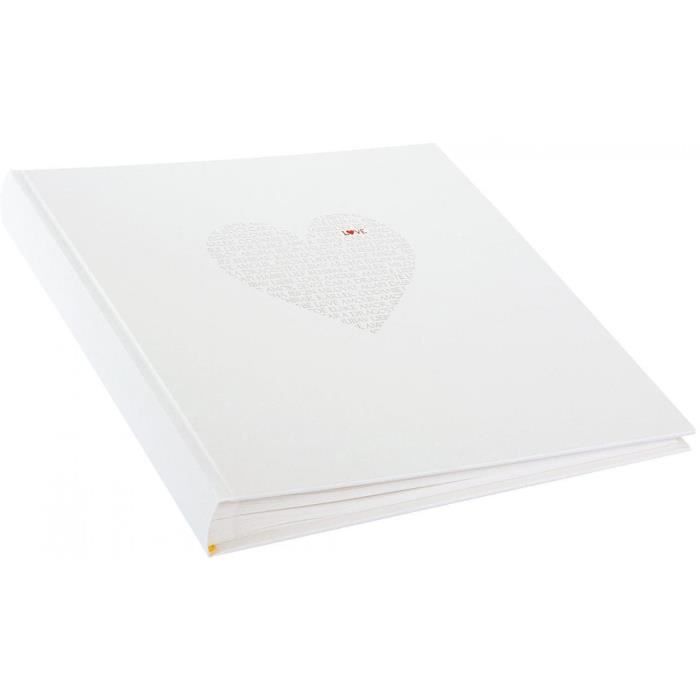 Album photo - goldbuch - love - 60 pages blanches - couverture blanche - 30x31 cm
