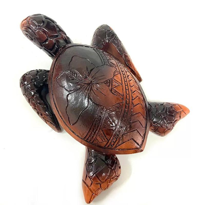 

Sea Turtle Shaped Resin Hand Carved Statue Seaside Tropical Sea Turtle Home Desk Decor Gardening Outdoor Ornaments