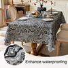 Tablecloth Waterproof Oil-Proof French Retro Style Rectangular Dining Table Cover with Tassels Crochet Patterns Home Kitchen Restaurant Decor