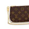 Louis Vuitton Mini Pochette Double Chain Classic Monogram Coated Canvas Leather Handheld Shoulder Crossbody Bag Mini Women Bags Brown M82510