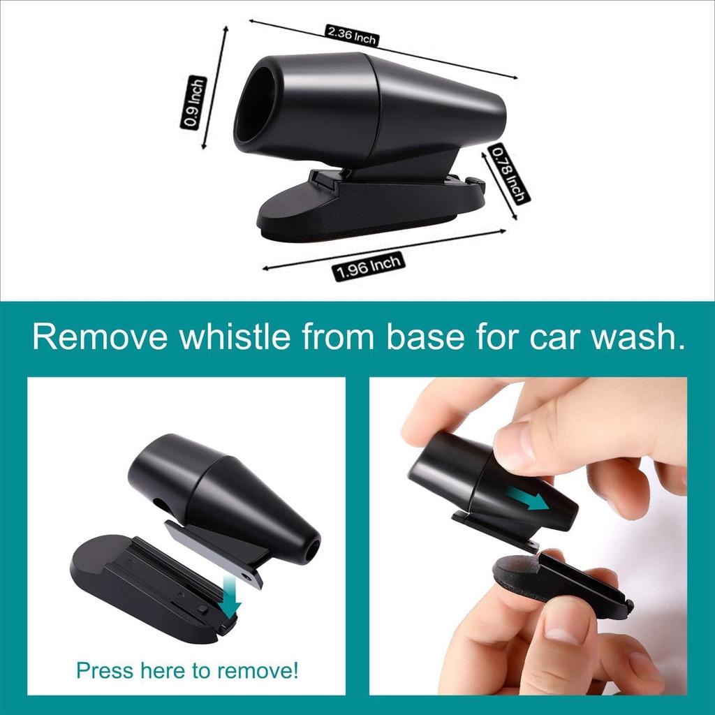 8Pcs Deer Whistles For Vehicles Wind Activated Black