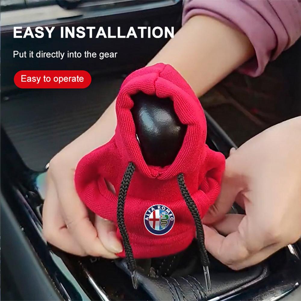 Naklejki Samochodowe Dla Alfa Romeo Dla Alfa Romeo Giulietta Bluza Klamka Kreatywna Bluza na Dźwignię Zmiany Biegów Pokrowiec na Dźwignię Zmiany Biegów Śmieszne Auto I