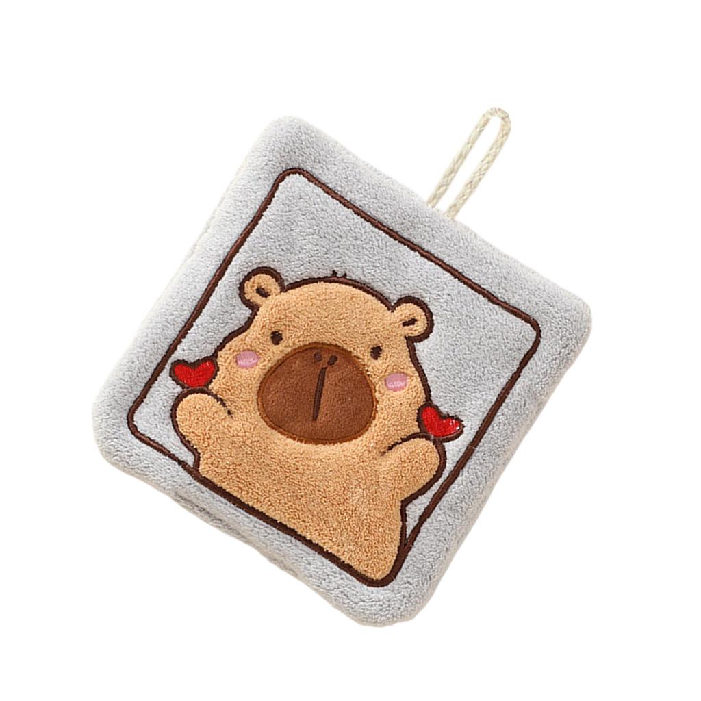 Capybara Kids Hand Towels Soft Microfiber Quick Drying Absorbent Washcloths for Kitchen and Bathroom