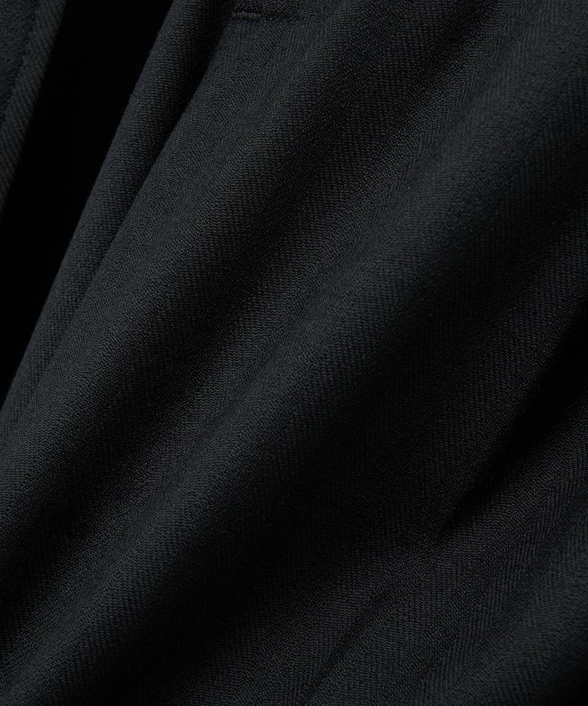 NOIRER FOR WOMAN Belted Pocket Wide Slacks (Black)