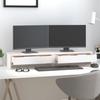 Vidaxl Podstawka Na Monitor, Biała, 100X27X15 Cm, Lite Drewno Sosnowe