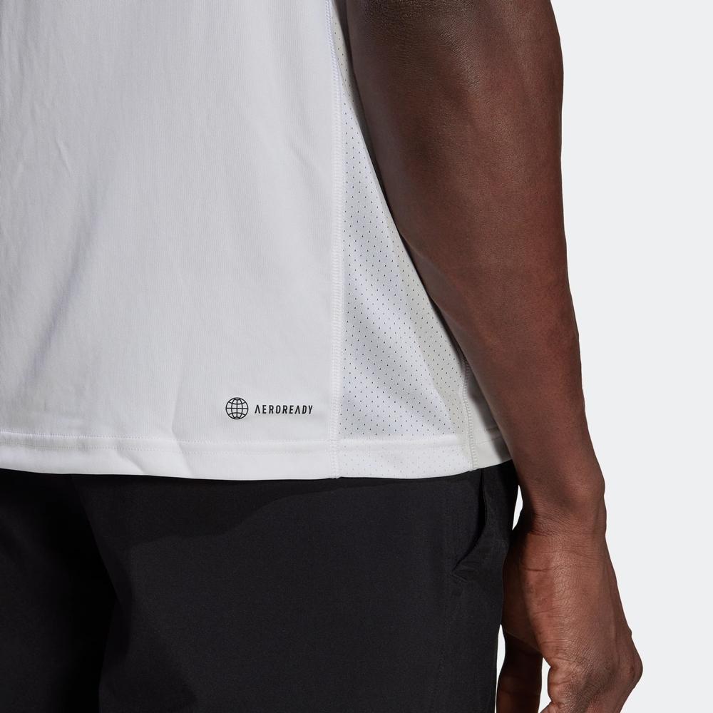 Adidas Solid Stripe Sports Breathable Round Neck Short Sleeve T-Shirt Men Tops White HP1999