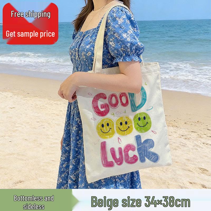 In-Stock Custom DIY Canvas Tote Bag - Plain Shoulder Bag for Shopping & Promotions