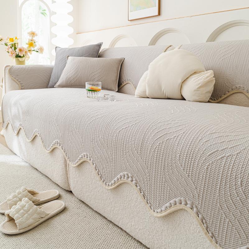 Summer Cool Doudou Special-Shaped Sofa Cushion New Non-Slip Light Luxury High-End Ice Silk Leather Sofa Seat Cushion Summer