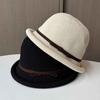 Spring and summer sunscreen fisherman's hat children's breathable sunshade basin hat bow curled dome small fresh top hat