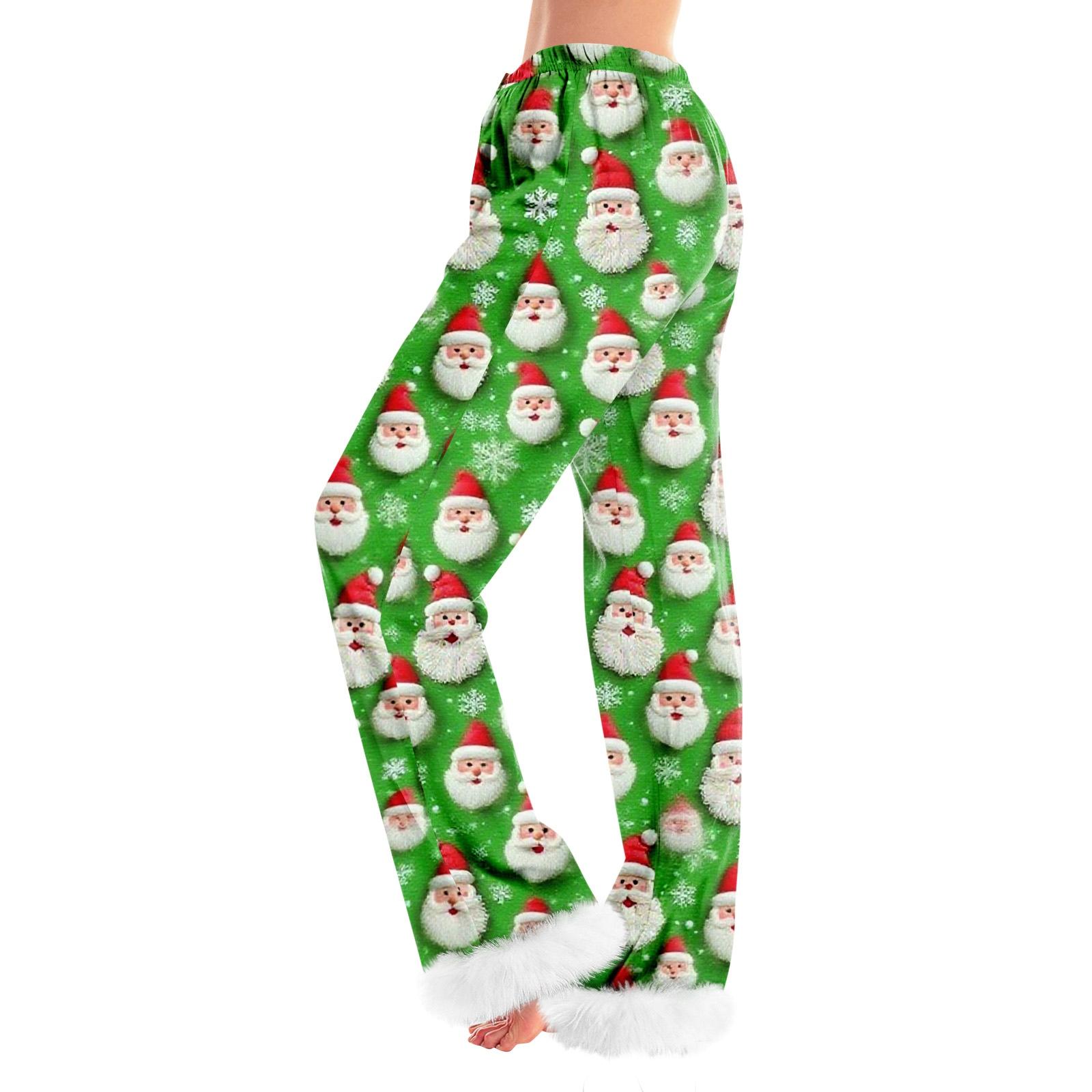 

Women s Fashionable Casual Pants, Christmas Print Pants M