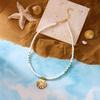 Feiertags-Strandstil Seestern-Anhänger Muschel Imitation Perlen Quaste Strand-Element Legierung Damen-Halskette