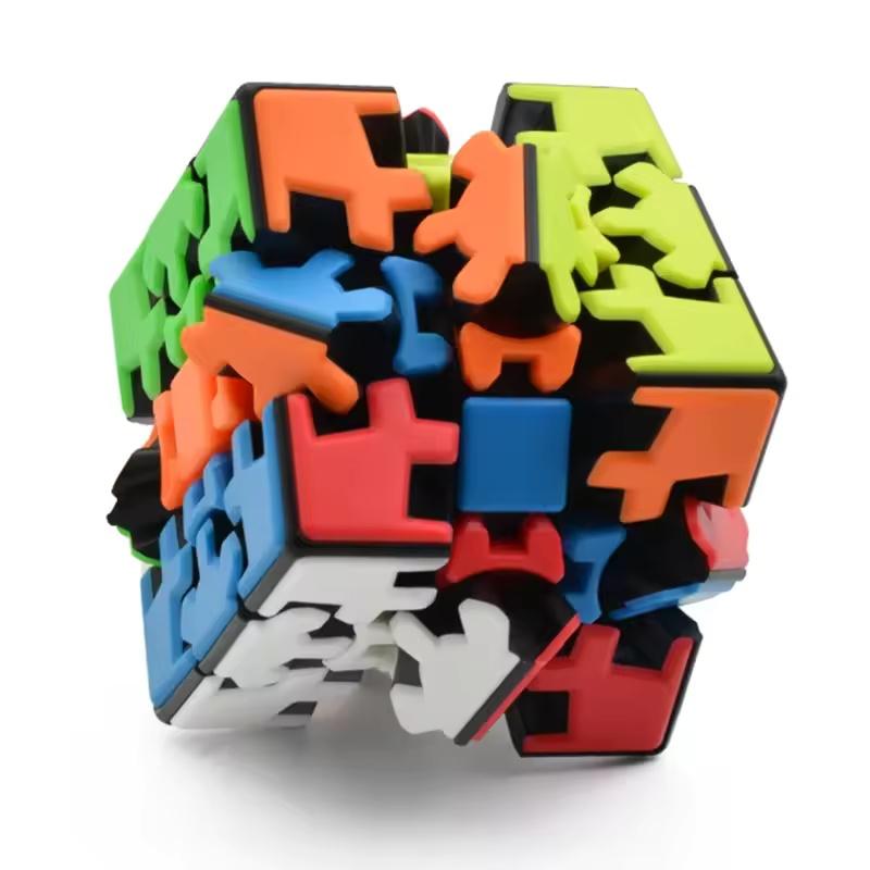 Cubo Magico Ingranaggi Carino 3X3X3 Piramide Velocità Cilindro Sfera Puzzle Professionale Giocattoli Educativi per Sollievo dallo Stress per Bambini Adulti
