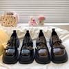 Big Head Heightening Thick Sole Loafer Small Leather Shoes Women's Spring and Autumn Retro Versatile Small Sweet Cool Single Shoes