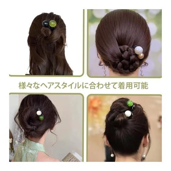 U-Shaped Hair Pins, 6-Piece Set, Stylish Hair Accessories, Half-Moon Lightweight for Long Wear, Elegant, Convenient Acrylic Material, Popular Gift