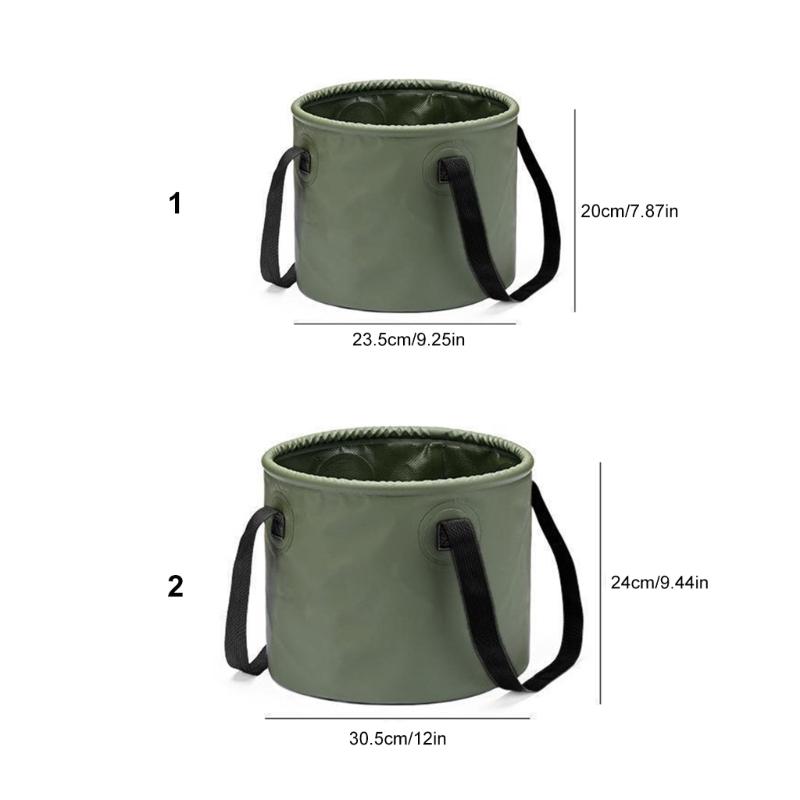 Heavy Type Folding Water Bucket Portables Outdoor Bucket Durability Water Bucket For Family Trip And Fishing