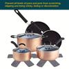 3Pcs Pot Pan Felt Protectors Divider Pads Heat Resistant Prevent Scratching Separate Mat Surfaces For Cookware Kitchen Tool
