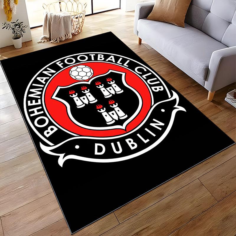 Bohemian FC Dublin Logo Carpet suitable as a non-slip mat for the living room or bedroom sofa