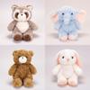 Elephant Raccoon Rabbit Bear Plush Animal Toy With Polyester Fiber Filling For Kids Sleep Aid