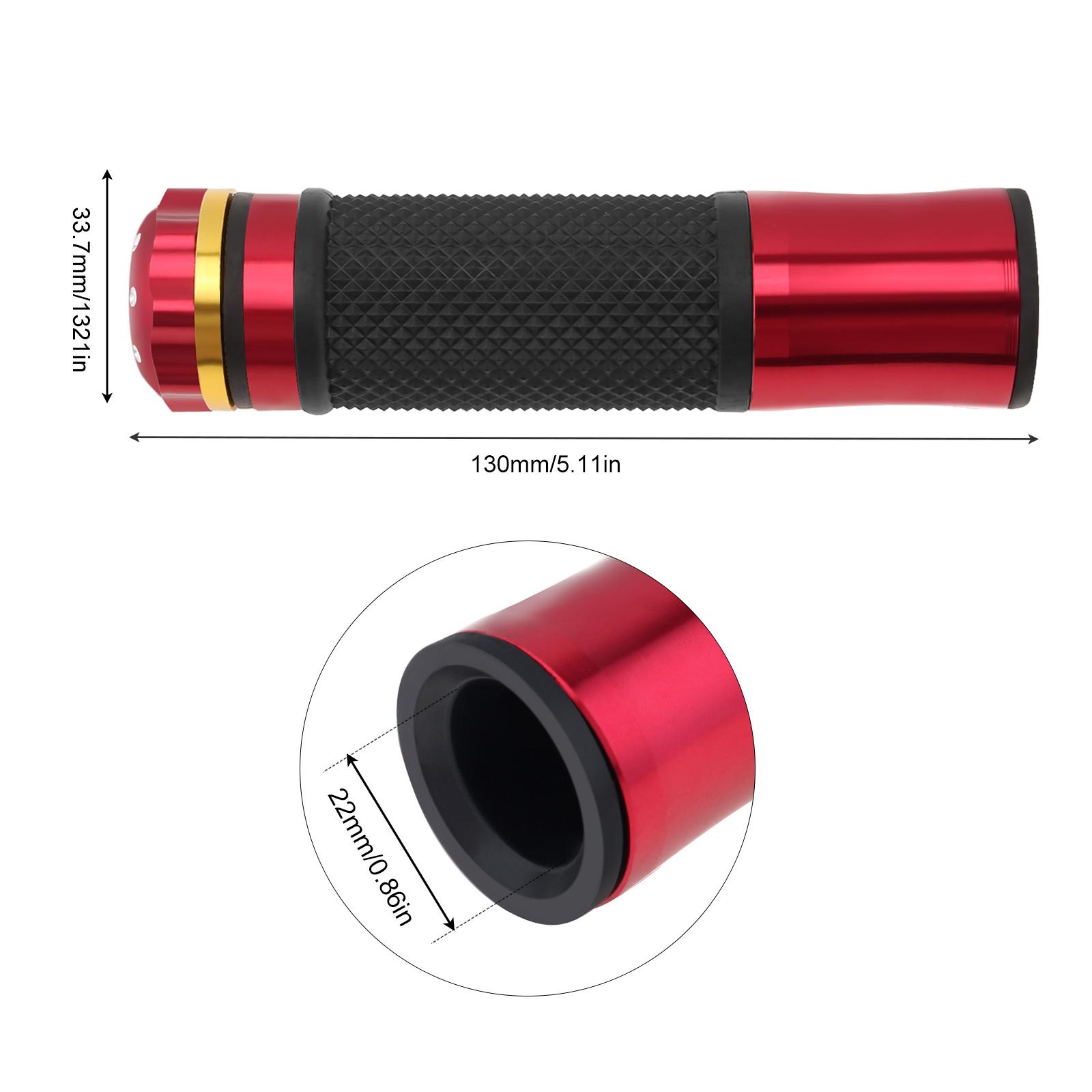 

7/8 дюймов 22 мм мотоцикл руль ручка бар мотоцикл ручки с ЧПУ для мотоцикла мотоцикл скутер Chopper Cafe Racer красный