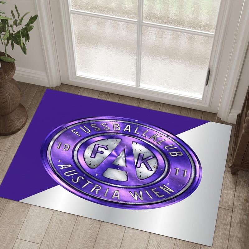 Austria Wien FC Design Crystal Velvet Carpet Cozy Non?Slip Printed Rug For Bedroom Living Room Entrance
