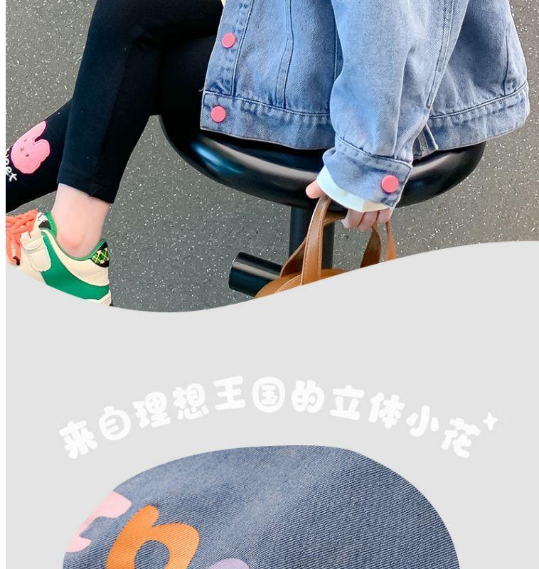 2025 Girls' Cute Moristyle Denim Jacket – Lightweight Spring & Autumn Fashion