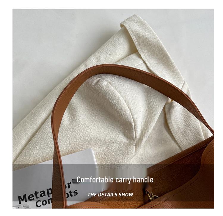 Women's Large Capacity Retro Tote Bag - 2023 Spring/Summer Korean Style Shoulder Bag