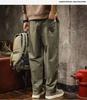 Men's Fleece-Lined Casual Cargo Pants - Straight Leg, Loose Fit, Plus Size, Autumn/Winter.