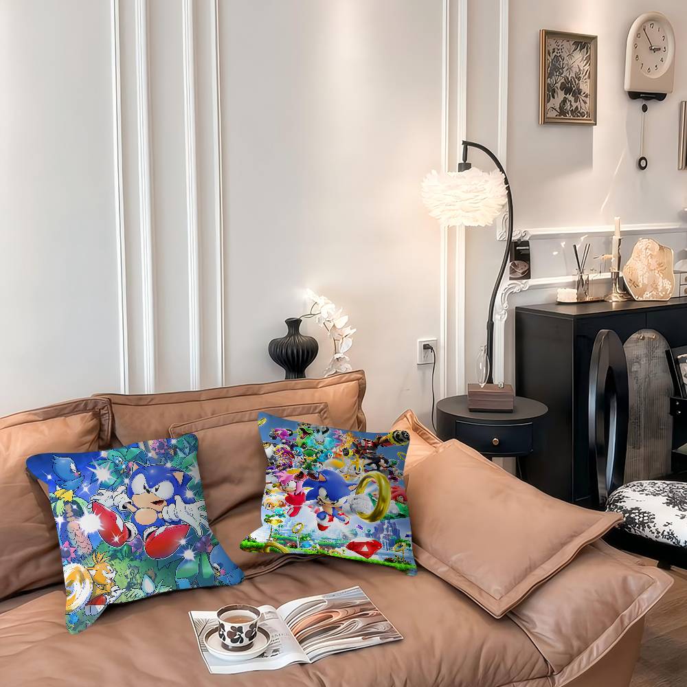 Sonic The-Hedgehog 45*45cm Cushion Cover Pillow Cover Decor Pillowcase Home Pillowcase For Couch Pillow