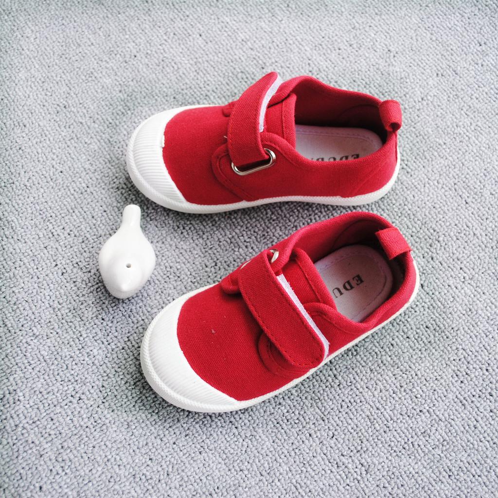 Jarní a podzimní pánské a dámské plátěné boty pro děti, spolužáci z mateřské školy, protiskluzové boty na suchý zip, vnitřní boty Baotou