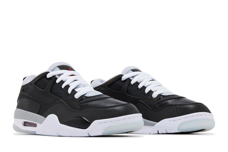 Kids' Sneakers Jordan 4 RM Black Metallic (GS) Black/Wolf Grey/White/Fire Red