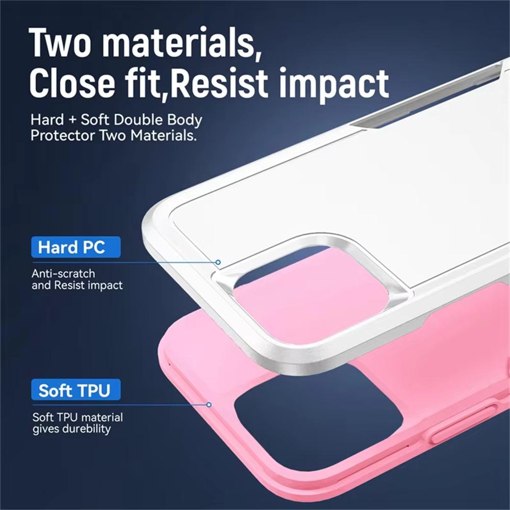 Heavy Duty Drop Shockproof Phone Case For Iphone 16 15 14 13 12 11 Pro Max 16e Plus Hard PC Anti-Scratch Rugged Protective Cover