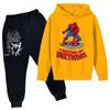 Kids Printed Hoodie and Sweatpants Set Long Sleeve Loose Fit Pullover Outfit for Boys and Girls
