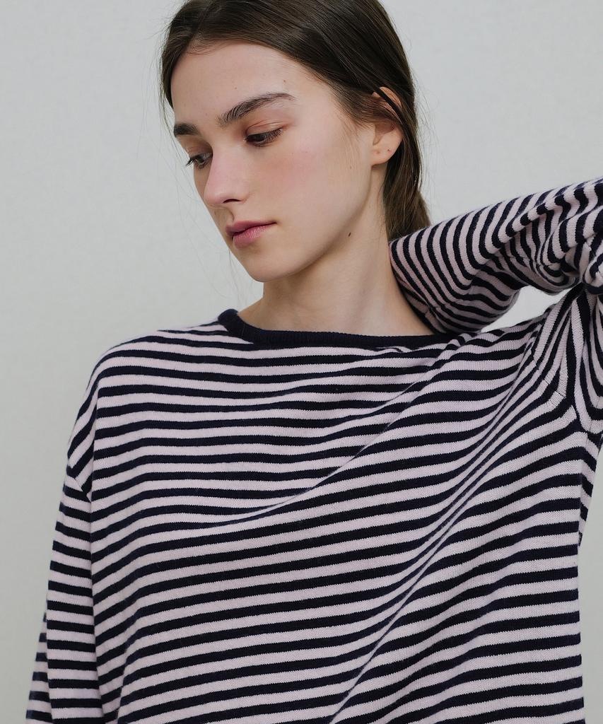 ANDNEEDS Meg Stripe Knit (Pink)