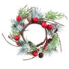 New berry pine candle holder wreath pine cone snowflake Christmas candle rattan home decoration