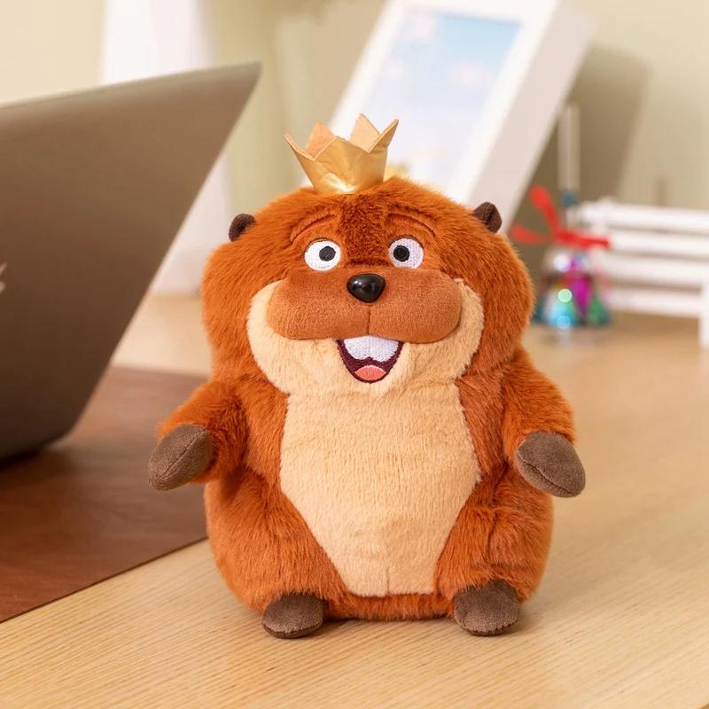 Süßes Biber Plüschtier Weicher Hoppers König Georg Stofftierpuppe Cartoon Biber Plüschtier Schönes Geburtstagsgeschenk Heimdekoration 20cm