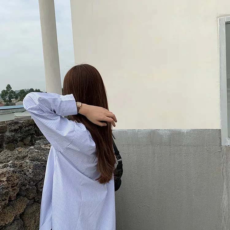 WTEMPO Office Ladies Spring Fall Striped Bottoming Long Sleeve Shirts Women Large Size Butttons Turn-down Collar Casual Shirts