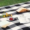 Beach picnic blanket mat with insulation waterproof 200x200cm mat xxl checkered