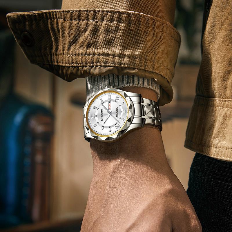 CQ228 Casual and fashionable Men watch, steel straps, calendars,waterproof quartz watches,business clocks,gifts watches for man